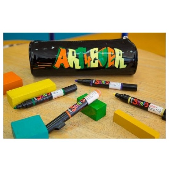 Set of 12 skrib acrylic paint markers classic colors Pébéo Set of 12 skrib acrylic paint markers classic colors Pébéo